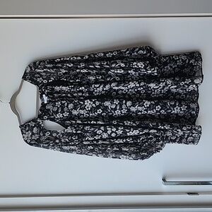 TOPSHOP Floral Cut Out Boho A Line Lightweight Dress